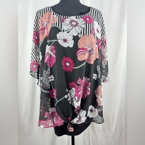 ALYX Plus Size Floral Fully Lined Blouse